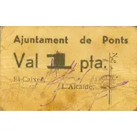 1 Peseta Ponts