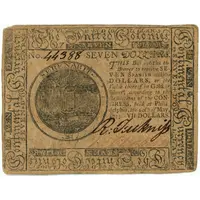 7 Dollars 'Continental Currency' - United Colonies