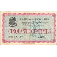 50 Centimes - Chambre de Commerce de Cette 34