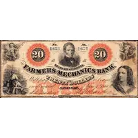 20 Dollars The Farmers' and Mechanics' Bank
