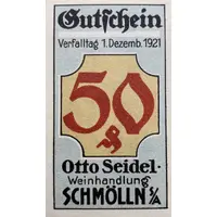 50 Pfennig Weinhandlung Otto Seidel