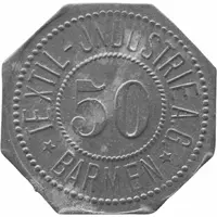 50 Pfennigs - Barmen Textil-Industrie A.G.