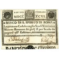 29 Scudi Banco do S. Spirito di Roma