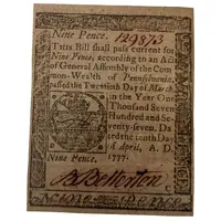 9 Pence Colony of Pennsylvania