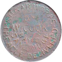 1 Penny Surcharged - W.C. Cook Sandridge, Melbourne, Victoria