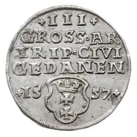 Trojak gdański - Sigismund II Augustus Gdańsk mint