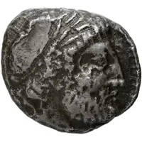 Silver 5 Asses Bearded male head series: facing right