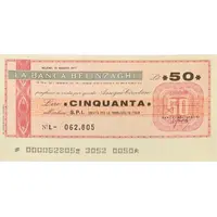 50 Lire Banca Belinzaghi