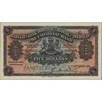 5 Dollars Barclay's Bank