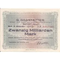 20 000 000 000 Mark G. Gagstätter