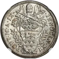 1 Testone - Innocent XI MELIVS EST DARE QVAM ACCIPERE