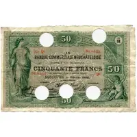 50 Francs Neuchâtel Commercial Bank