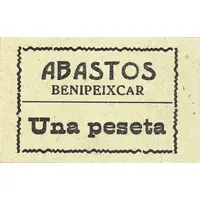 1 Peseta Benipeixcar