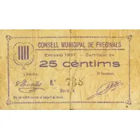 25 Céntimos Freginals