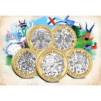 2 Pounds - Charles III Quirky British Traditions - Pancake Racing