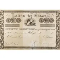 200 Reales de Vellón Banco de Málaga