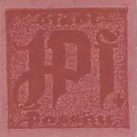 1 Pfennig Dark Pink paper, Red-Brown Ink