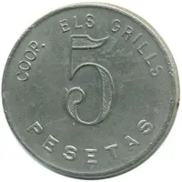 5 Pesetas - Cooperativa Els Grills
