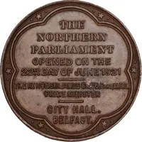Medal Northern Irish Parliament, bronze, 32mm