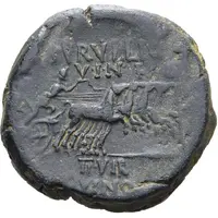 Semis - Augustus V I N K M POSTV ALBINVS II VIR QVINQ ITER