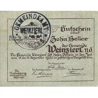 10 Heller Weinzierl bei Wieselburg