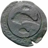 25 Centesimae Incuse series: dolphin