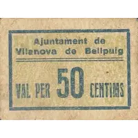 50 Céntimos Vilanova de Bellpuig