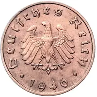 10 Reichspfennig Allied Occupation - Pattern