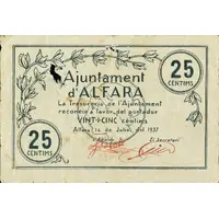 25 Céntimos Alfara dels Ports