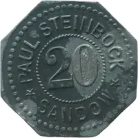 20 Pfennigs - Sandow Paul Steinbock