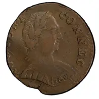 1/2 Penny - Copper 'MB Right, Small Head'
