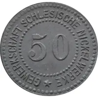 50 Pfennig - Frankenstein Gewerkschaft Schlesische Nickelwerke