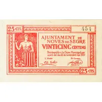 25 Céntimos Noves de Segre