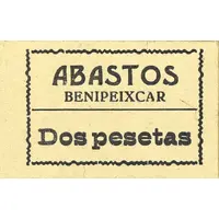 2 Pesetas Benipeixcar