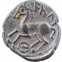 Denier IAZVS with galloping horse and rowel