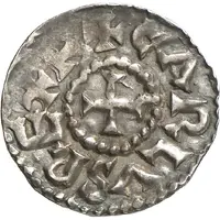 Denier - Charles II Chateaudun mint, monogram