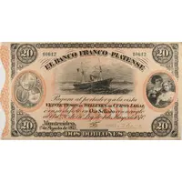 2 Doblones 20 Pesos - Banco Franco-Platense