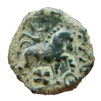 Bronze with female profile and fibula