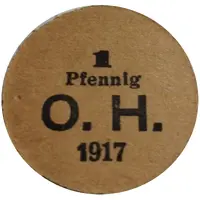 1 Pfennig - Bergedorf Oscar Hanitz