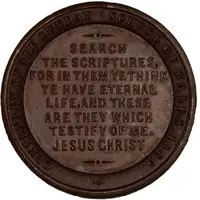 Medal Sabbath School, English, bronze