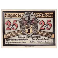 25 Pfennig Silhouette Series - Issue F