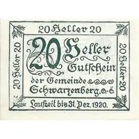 20 Heller Schwarzenberg