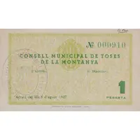 1 Peseta Toses de la Muntanya