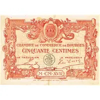 50 Centimes - Chambre de Commerce de Bourges 18