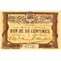 50 Centimes - Chambre de Commerce du Tréport 76