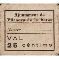 25 Céntimos Vilanova de la Barca