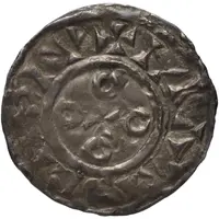 Denier - Lothair II Macon mint