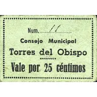 25 Céntimos Torres del Obispo