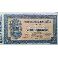 100 Pesetas Banco de España - Gijón
