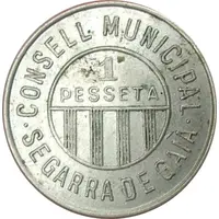 1 Peseta Segarra de Gaia, copper-nickel